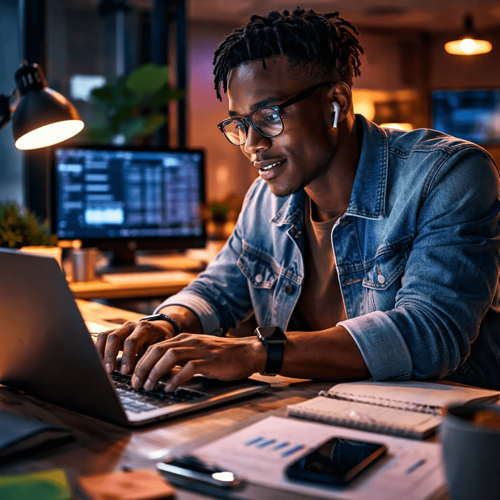 person using Apollo Email Finder for lead generation research